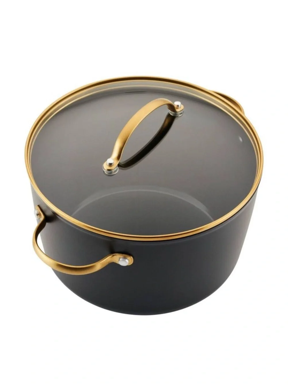 Farberware - Ceramic Aluminum Stainless Steel Stockp Black